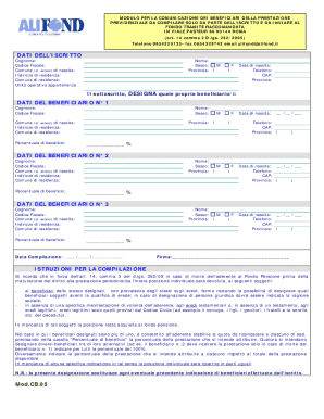 Pension Beneficiary Communication Form