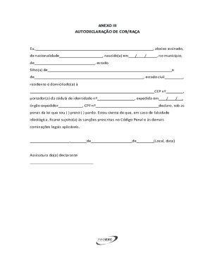 Brazil Race Self-Declaration Form