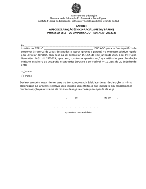 Ethnic-Racial Self-Declaration Form