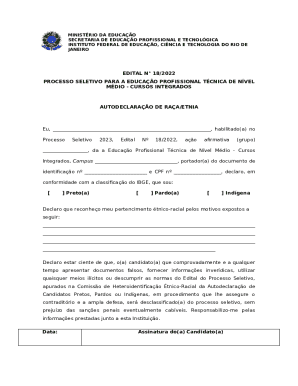 Autodeclaração de Raça/Etnia