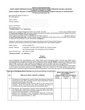 Power of Attorney for Shareholder Meetings