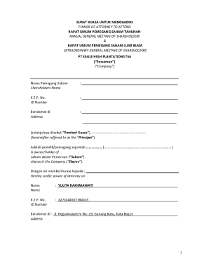 Power of Attorney for Shareholder Meetings