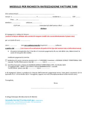 TARI Payment Plan Request Form