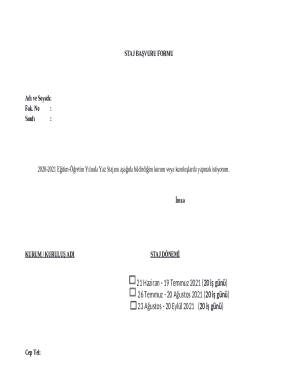 Summer Internship Application Form