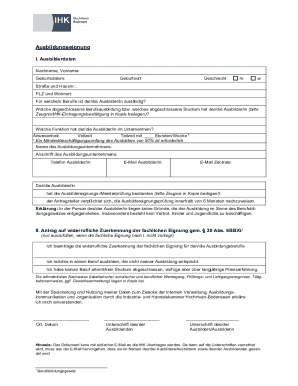 Ausbildungseignung Form