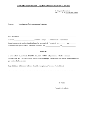Request for Payment of Unused Leave