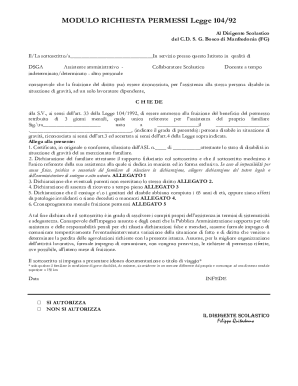 Request for Leave under Law 104/92