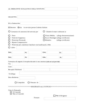 School Absence Request Form