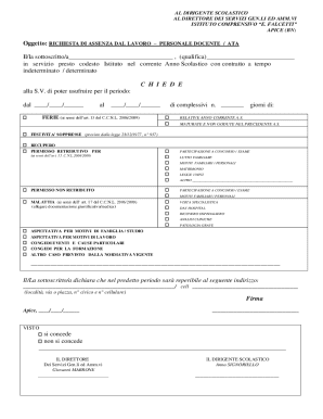 Italian Teacher/Staff Leave Request Form