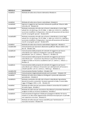 Italian Work Permit Application Forms