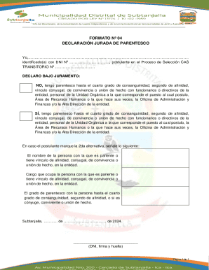 Peru Affidavit of Kinship Form 04