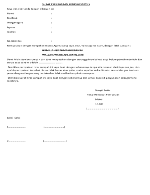 Indonesian Marriage Affidavit