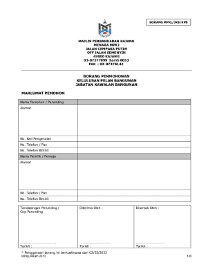 Malaysia Building Plan Approval Application