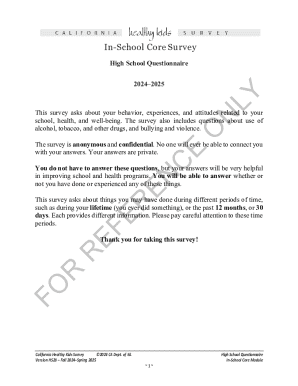 California Healthy Kids Survey 2024-2025