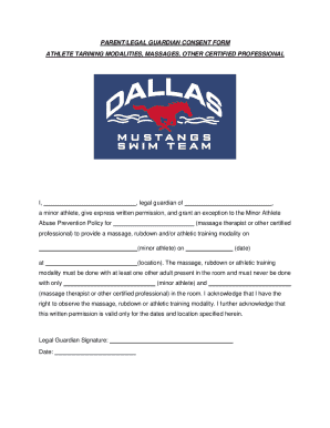 Parent Legal Guardian Consent Form