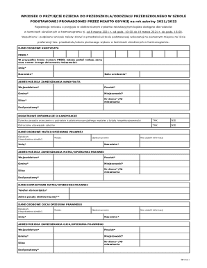 Kindergarten Admission Application Form