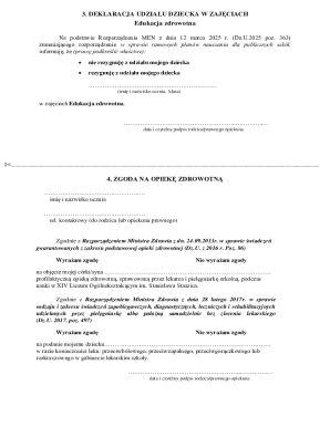 Health Education Participation Declaration