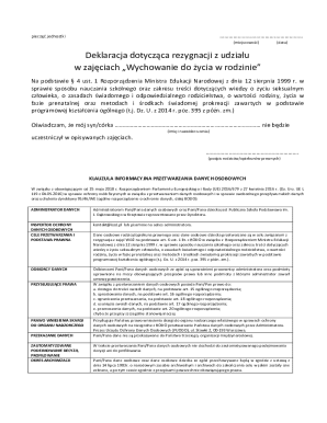 Poland Education Waiver Form