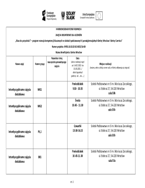 Harmonogram Form Wsparcia