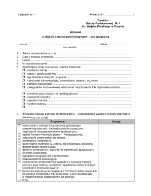 Psychological-Pedagogical Assistance Request Form