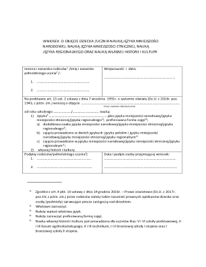 Polish Minority Language Education Request Form