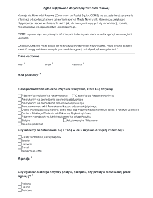 New York Racial Equity Complaint Form