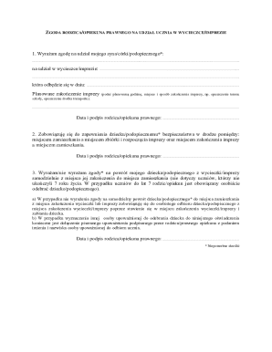 Parent Consent Form for Student Event Participation