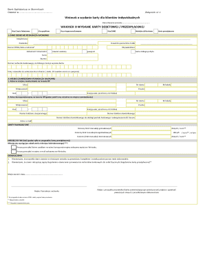 Bank Debit Card Application Form