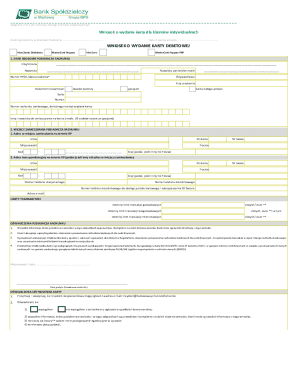 Bank Debit Card Application Form