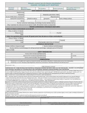 Debit Card Application Form