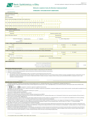 Bank Debit Card Application Form