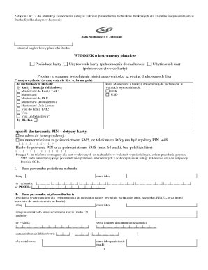 Bank Card Application Form