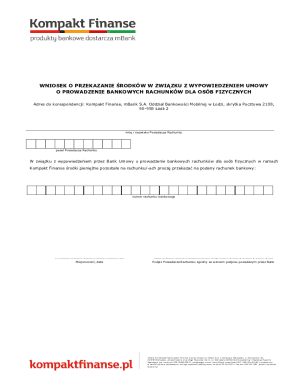 Bank Account Closure Request Form