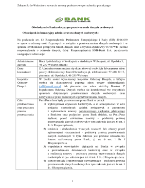 Bank Data Processing Consent Form