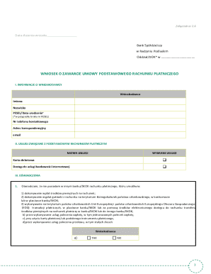 Application for Basic Payment Account