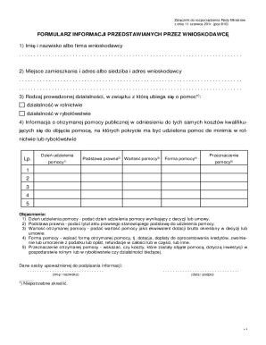Poland Agriculture and Fisheries Subsidy Application Form
