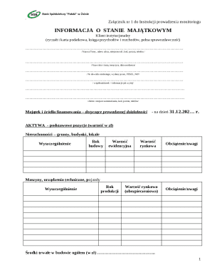 Financial Statement Form