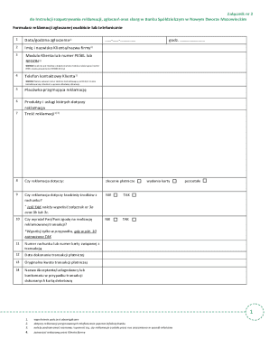 Bank Complaint Form