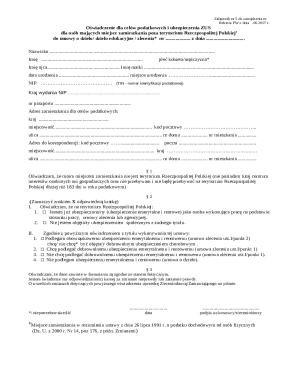Polish Tax and ZUS Declaration Form