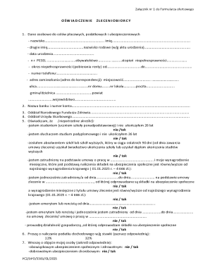 Polish Employment Contract Attachment Form
