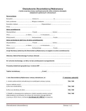 Polish Social Security Declaration Form
