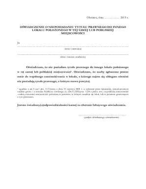 Polish Tenant Affidavit Forms