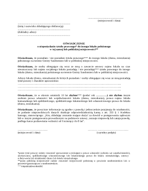 Polish Residential Property Ownership Declaration
