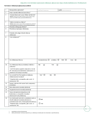 Bank Complaint Form
