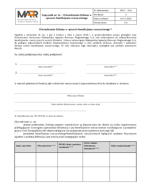 KYC Beneficial Owner Declaration Form