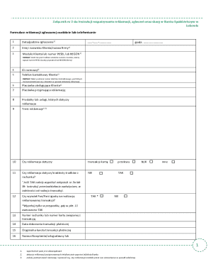 Bank Complaint Form