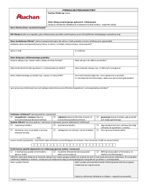 Auchan Poland Complaint Form
