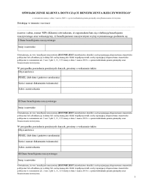 Beneficial Owner Declaration Form