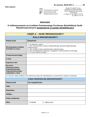 Application for Rehabilitation Equipment Funding
