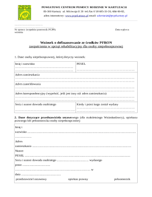 Wniosek o Dofinansowanie Sprzętu Rehabilitacyjnego